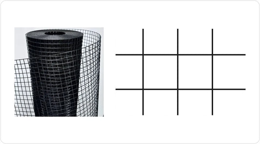 1 in. × 1 in. Black PVC-Coated Hardware Cloth