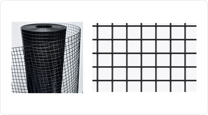 1/2 in. × 1/2 in. Black PVC-Coated Hardware Cloth